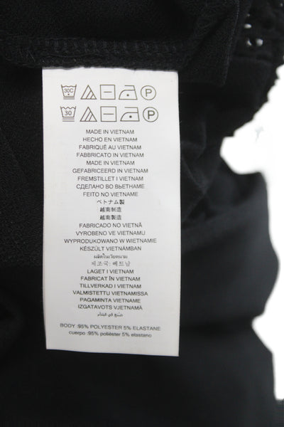 Michael Michael Kors Women Shift Dress Black Short Sleeve Crew Neck Size XS