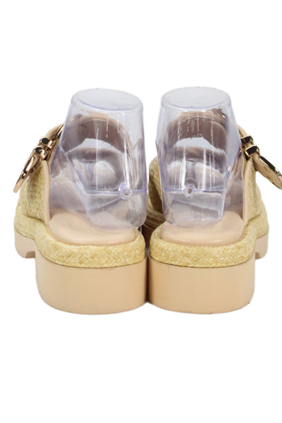 Dolce Vita Womens Raffia Block Platform Heels Viren Sandals Shoes Natural Sz 6