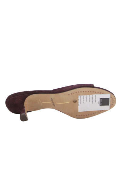 Dolce Vita Womens Rio Suede Open Toe Kitten Heels Haidy Shoes Wine Size 6