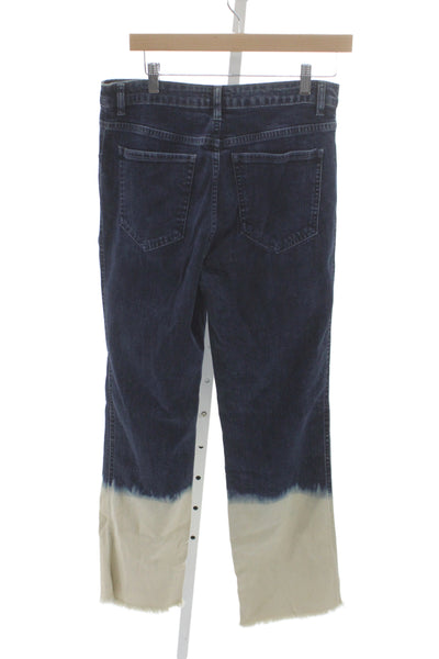Miaou Womens Straight Jeans Blue Mid Rise Cotton Size 29