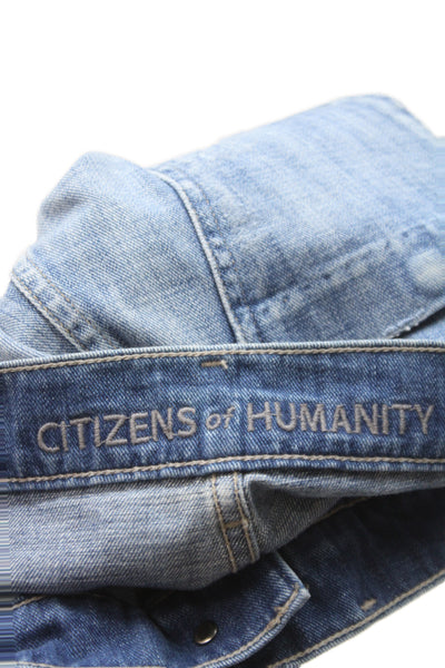 Citizens of Humanity Womens Cut-Off Cotton Shorts Blue Size 22