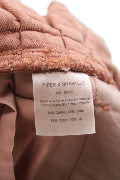 Veronica Beard Womens Paperbag Pants Brown Button Closure 28 Inseam Size 4