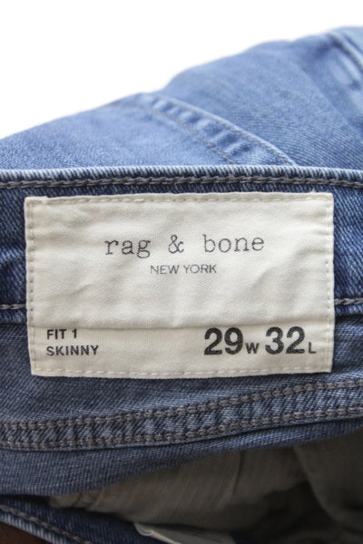 Rag & Bone Mens Skinny Blue Jeans Button Fly Size 29