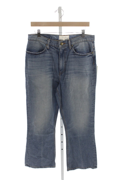 The Great Womens Cropped Blue Jeans Cotton Mid Rise Western Size 30