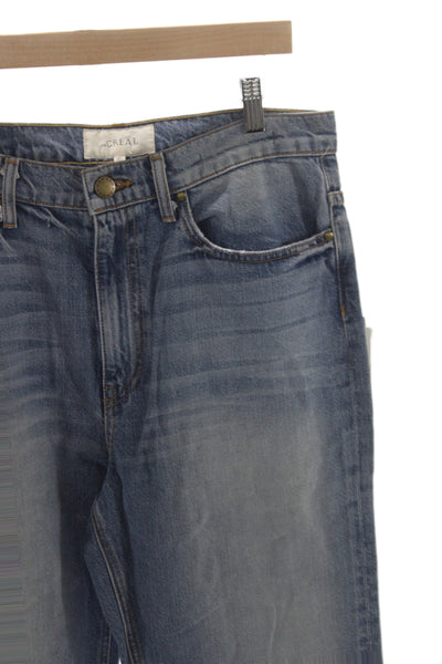 The Great Womens Cropped Blue Jeans Cotton Mid Rise Western Size 30