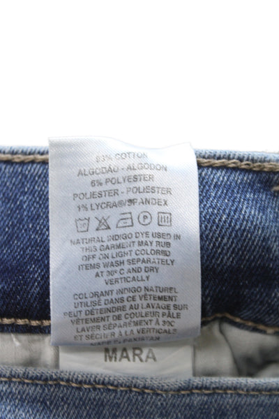 DL1961 Women Straight Jeans Blue Mid Rise Button Size 26