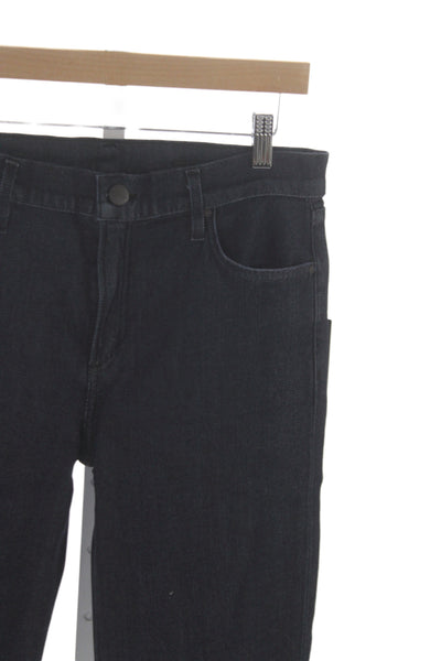 Gold Sign Womens Black Straight Jeans Cotton Mid Rise Size 29