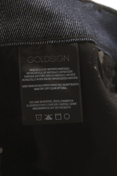 Gold Sign Womens Black Straight Jeans Cotton Mid Rise Size 29