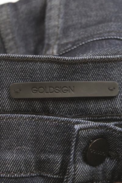 Gold Sign Womens Black Straight Jeans Cotton Mid Rise Size 29