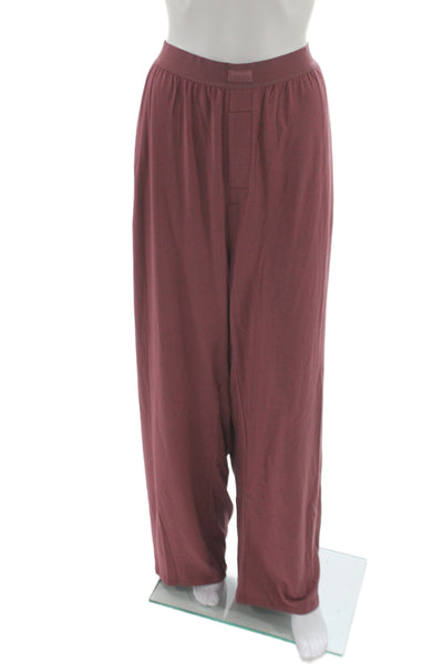 Skims Women Lounge Pants Purple 48% Modal Solid Loungewear Size 3X