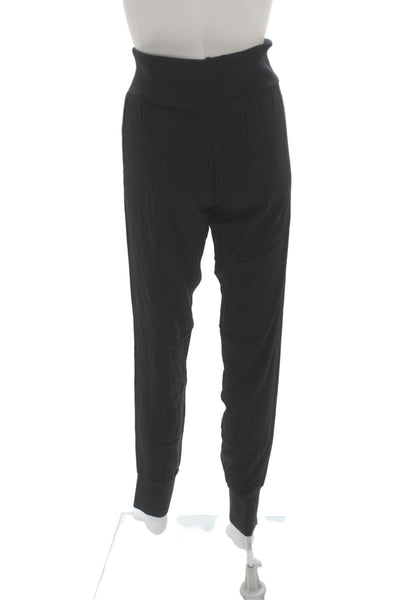 Donna Karan Women Black Viscose Jogger Pants Pull On Petite Size S