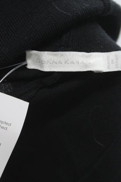 Donna Karan Women Black Viscose Jogger Pants Pull On Petite Size S
