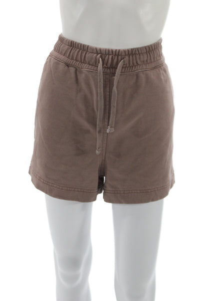 DL 1961 Womens Brown Sweat Shorts 100% Cotton Drawstring Size M