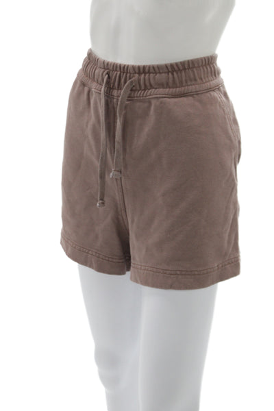 DL 1961 Womens Brown Sweat Shorts 100% Cotton Drawstring Size M