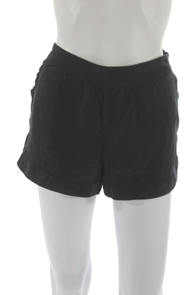 Anine Bing Womens Silk Black Shorts Zip Size M