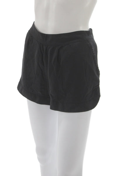 Anine Bing Womens Silk Black Shorts Zip Size M