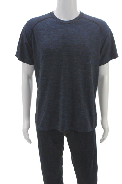 Lululemon Mens Blue Basic T-Shirt Short Sleeve Crew Neck Size L