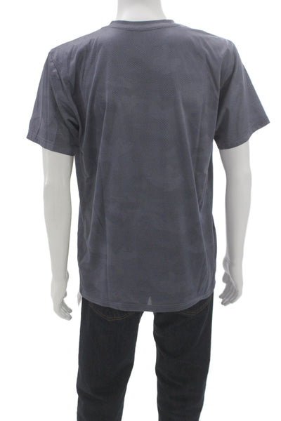 Nike Mens Jersey T-Shirt Gray Camo Crew Neck Short Sleeve Polyester Size L