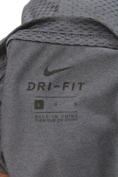 Nike Mens Jersey T-Shirt Gray Camo Crew Neck Short Sleeve Polyester Size L