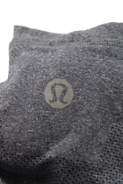 Lululemon Mens Gray Short Sleeve Basic T-Shirt Athleisure Synthetic Size M