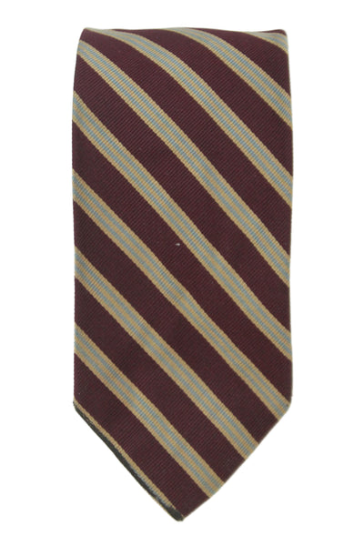Paul Stuart Mens Silk Striped Classic Necktie Multi Colored