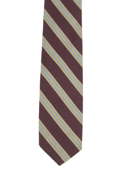 Paul Stuart Mens Silk Striped Classic Necktie Multi Colored