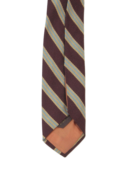 Paul Stuart Mens Silk Striped Classic Necktie Multi Colored