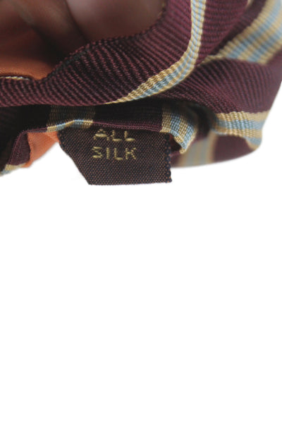 Paul Stuart Mens Silk Striped Classic Necktie Multi Colored