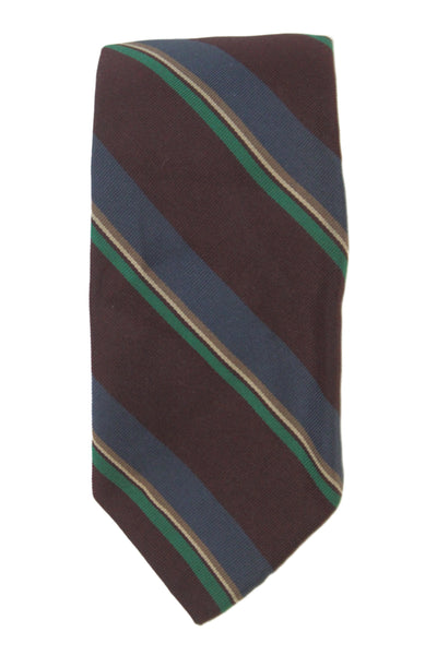 J. Mclaughlin Mens Silk Blend Striped Classic Necktie Multi Colored