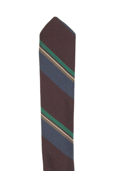 J. Mclaughlin Mens Silk Blend Striped Classic Necktie Multi Colored