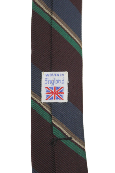 J. Mclaughlin Mens Silk Blend Striped Classic Necktie Multi Colored
