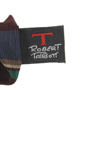 J. Mclaughlin Mens Silk Blend Striped Classic Necktie Multi Colored