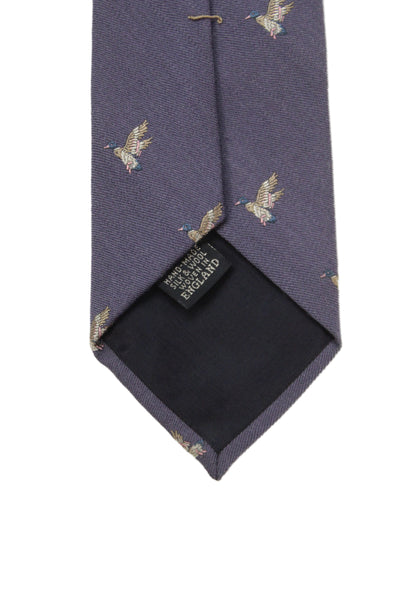 J. Mclaughlin Mens Silk Blend Novelty Print Classic Necktie Purple
