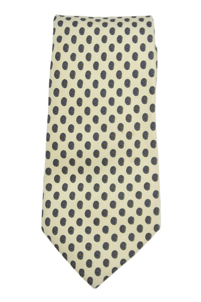 Paul Stuart Mens Silk Paisley Print Wide Necktie Multi Colored