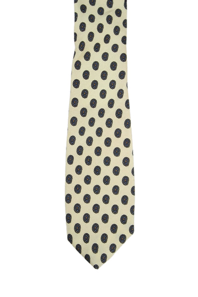 Paul Stuart Mens Silk Paisley Print Wide Necktie Multi Colored