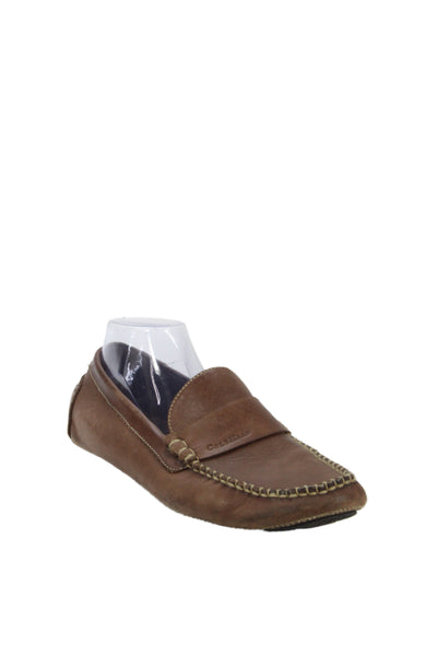 Cole Haan Mens Leather Slide On Casual Loafers Brown Size 9 D