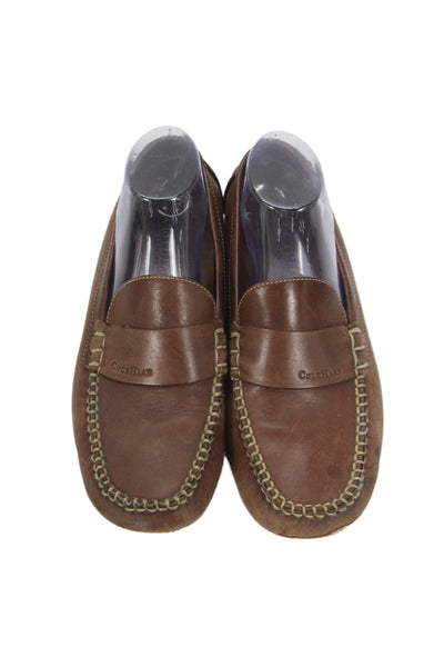 Cole Haan Mens Leather Slide On Casual Loafers Brown Size 9 D