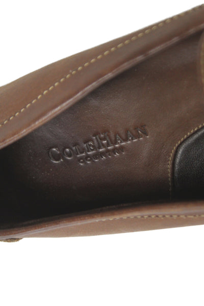 Cole Haan Mens Leather Slide On Casual Loafers Brown Size 9 D