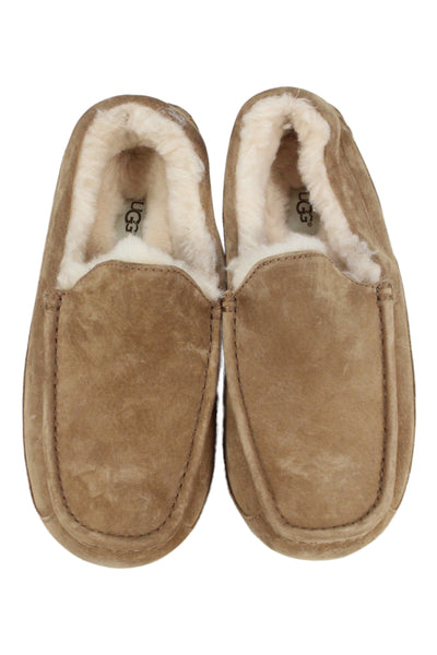 Ugg Mens Suede Ascot Slippers Chestnut Brown Size 9