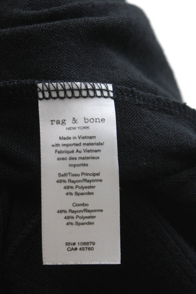 Rag & Bone Women Pullover Sweater Black Mock Neck Long Sleeve Size L