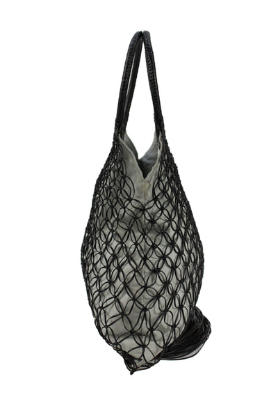 Mark Cross Womens Leather Faye Market Open Tote Handbag Black