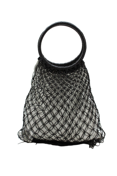 Mark Cross Womens Leather Faye Market Open Tote Handbag Black