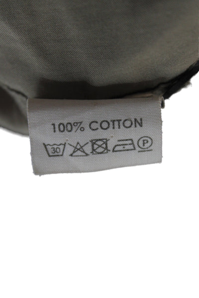 Dries Van Noten Mens Button Up Collared Short Sleeve Brown Cotton Shirt Size 50
