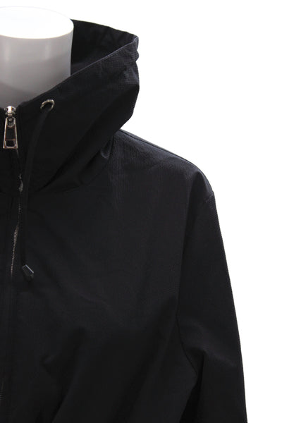 Renuar Women Black Anorak Drawstring Polyester Long Sleeve Casual Size XL