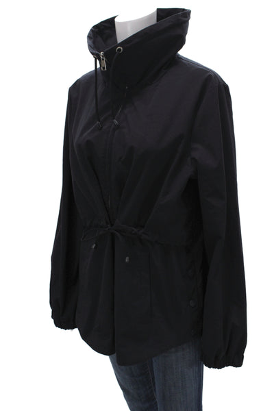 Renuar Women Black Anorak Drawstring Polyester Long Sleeve Casual Size XL