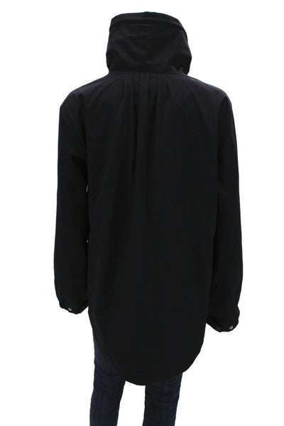 Renuar Women Black Anorak Drawstring Polyester Long Sleeve Casual Size XL