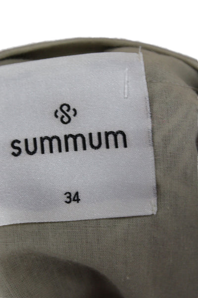 Summum Womens Quilted Geometric Multicolor Jacket Size 34
