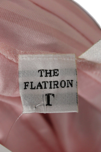 Flat Iron Workshop Womens Pink Striped Boatneck 3/4 Sleeve T-Shirt Size S