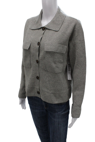Tribal Women Gray Collar Button Long Sleeve Viscose Blend Basic Jacket Size 2XL