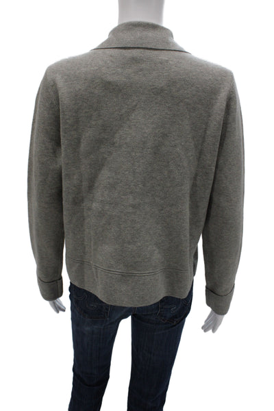 Tribal Women Gray Collar Button Long Sleeve Viscose Blend Basic Jacket Size 2XL